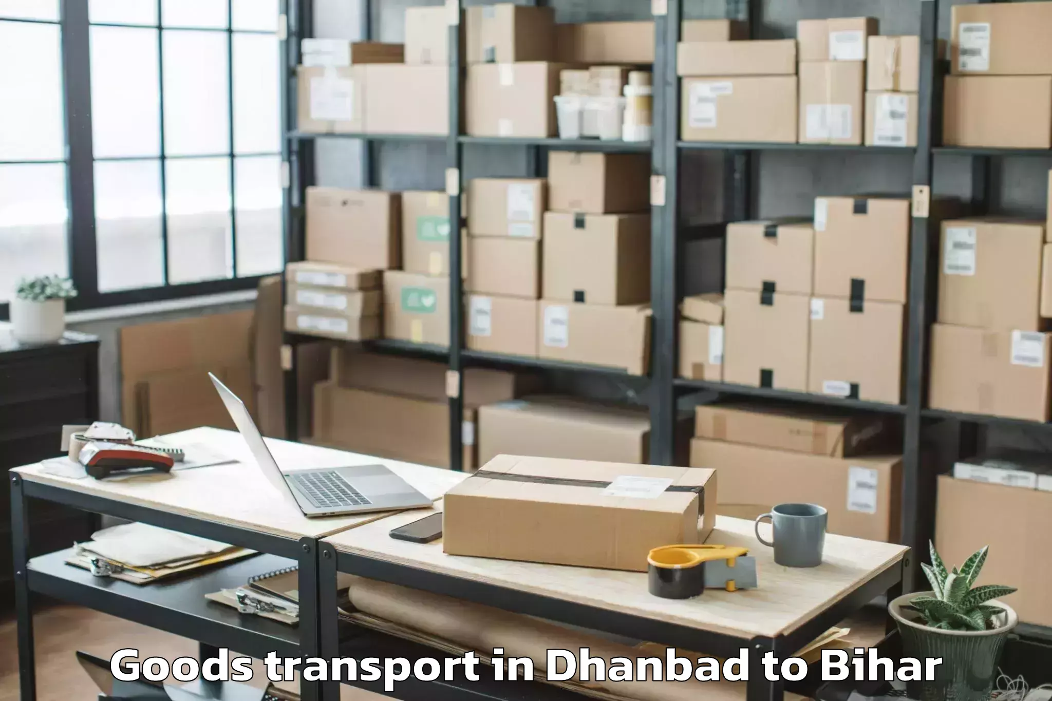 Professional Dhanbad to Mansurchak Goods Transport